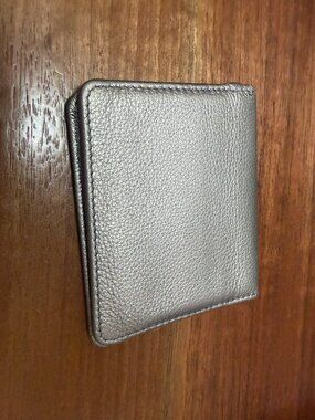 Derek Alexander Leather Wallet - Silver